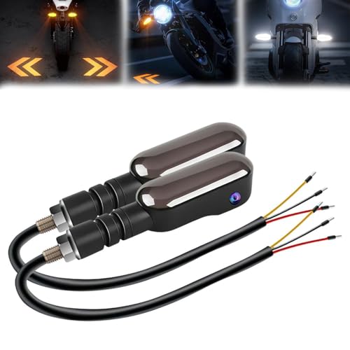 2PCS Motorcycle Turn Signals, LED Projector Turn Signal Lights with Arrow Projection, 27 Lighting Modes, IPX6 Waterproof Universal Motorcycle Indicators Motorcycle Accessories - color: Style B