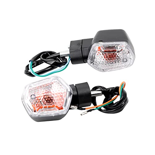 mokuo Motorcycle Front Turn Singal Assemblies Compatible with Honda Grom Msx 125 SF,12V 5W Halogen Lamp Light,Square Style - color: Rear
