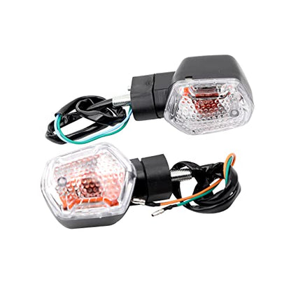 mokuo Motorcycle Front Turn Singal Assemblies Compatible with Honda Grom Msx 125 SF,12V 5W Halogen Lamp Light,Square Style - color: Rear