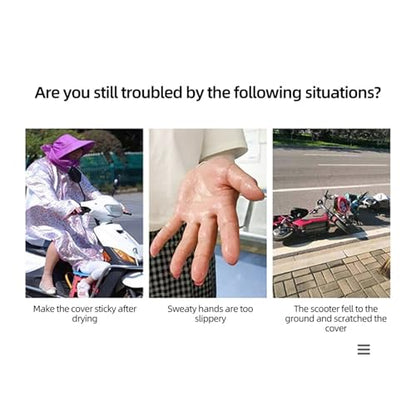 Non-Slip Rubber Grip Glove Motorcycle Handle Cover Universal Heat Shrinkable Grip Cover Sleeve Handlebar Covers Handlebars Grips - color: Brake-Red