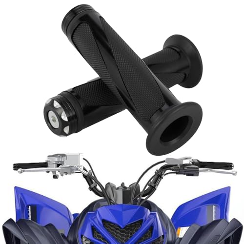 7/8" 22mm ATV Handlebar Grips Non-Slip Universal for Foreman Recon Raptor Grizzly Warrior Rancher Fourtrax Blaster Prairie ATV 4 Wheeler Quards - color: black