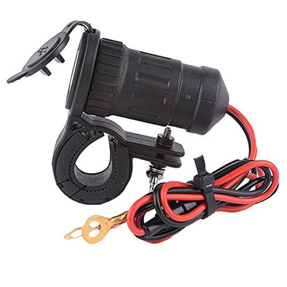 MMOBIEL Universal Waterproof Motorcycle Cigarette Lighter 12V-24V 240W Power Plug Socket incl 60cm Wiring Connection Kit
