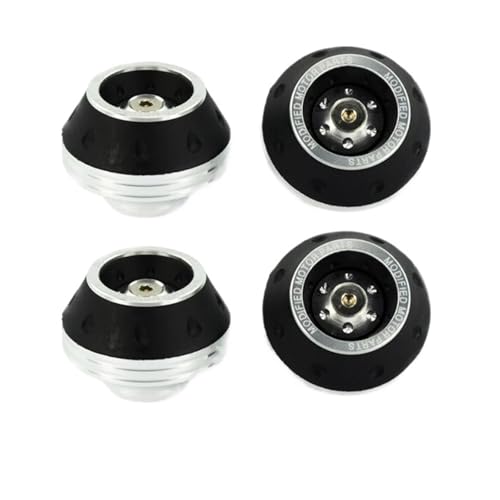 Universal Motorcycle Wheel Protection Crash Pad Motorbike Crash Protectors(4Pcs Silver) - color: 4Pcs Silver