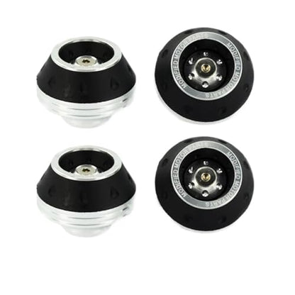 Universal Motorcycle Wheel Protection Crash Pad Motorbike Crash Protectors(4Pcs Silver) - color: 4Pcs Silver