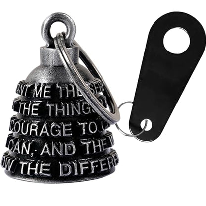 Dream Apparel Motorcycle Bell Guardian Angel Drive Away Gremlin, Biker Bell for Men Women Rider Riding, Good Luck Gift - style: God Grant Me Serenity Courage Wisdom