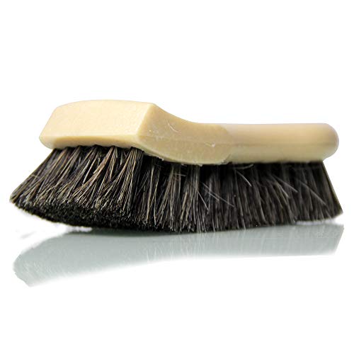 Chemical Guys Long Bristle Horse Hair Leather Cleaning Brush - Leather Brush to Gently Clean Car Interiors, Furniture, Sneakers, Boots, and More - Safe for Natural, Synthetic, Faux, and Pleather - size: Brush
