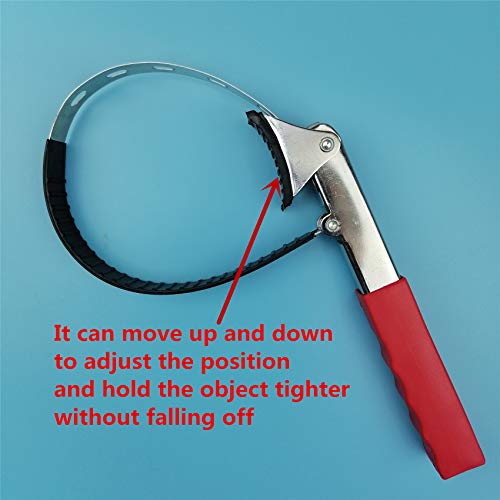 Auto Oil Filter Wrench Multi-Purpose Adjustable Filter Removal Wrench High Strength Repair Steel Plate Belt for Car Repair Tools