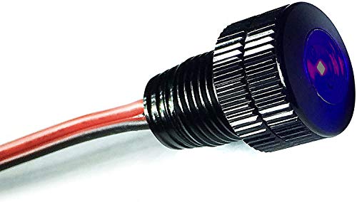 Oznium BRIGHTEST Light Bolt - Flush Mount 12V LED Light for Bumper, Grille, Cars Interior, Dash, Ambient Lighting, Motorcycle w/SLEEK Aluminum Housing & Screw Nut (11 mm Black, UV Ultra Violet LED) - color: UV LED (Ultra Violet - "Blacklight"), size: 11mm