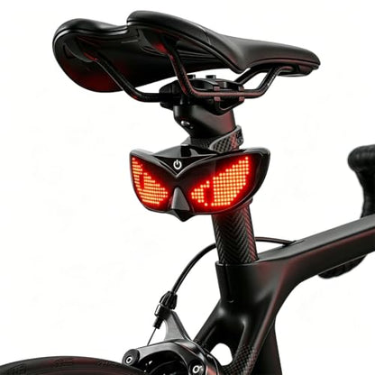 Programmable Bike Tail Light with Automatic Brake Sensing, Flashing Warning & Smart App Control, Waterproof Rechargeable LED Lights for Bicycle and Motorcycle Helmet