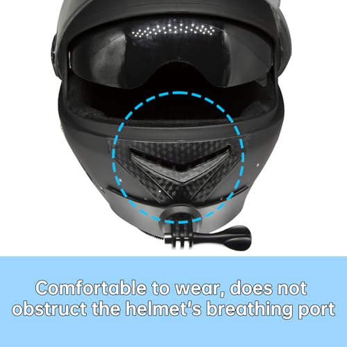 Suptig Helmet Chin Mount Helmet Mount for Gopro Mission 1 Pro Gopro Hero 13 12 11 10 9 8 Insta360 X5 X4 DJI Osmo 6 5 Pro 4 3 Action Camera, Bike Holder Mount, Motorcycle Helmet Chin Mount(2 Pack)
