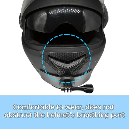 Suptig Helmet Chin Mount Helmet Mount for Gopro Mission 1 Pro Gopro Hero 13 12 11 10 9 8 Insta360 X5 X4 DJI Osmo 6 5 Pro 4 3 Action Camera, Bike Holder Mount, Motorcycle Helmet Chin Mount(2 Pack)