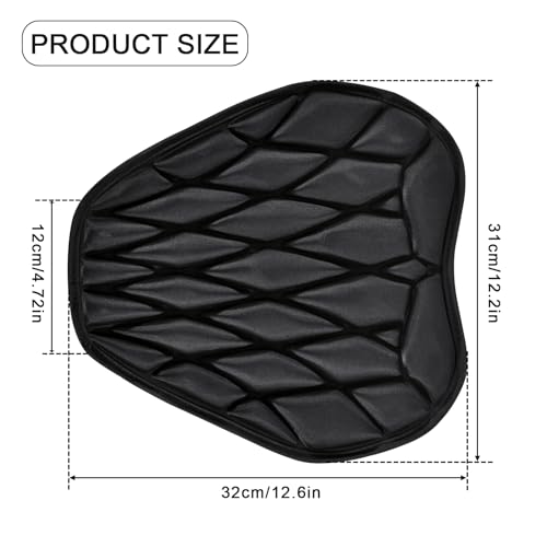 SaferCCTV Motorcycle Seat Cover ATV Padded Seat Protector,Motorcycle Seat Cushion Air Cooling 3D Motorcycle Seat Pad(New Size L) - size: New Size L
