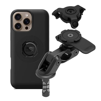 Quad Lock Motorcycle Fork Stem Mount PRO Kit with Vibration Dampener and MAG Phone Case for iPhone 16 Pro Max - size: iPhone 16 Pro Max