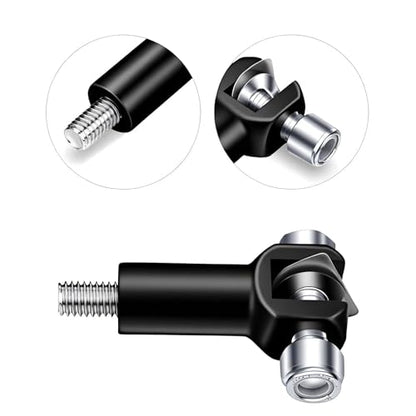 Passenger Foot Peg Support Mount Clevis Kit Compatible With Harley Davidson Softail 2000-2006 (Black) - color: Black