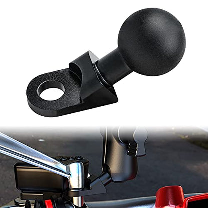 Motorcycle Phone Mount Adapter with 1” Ball, Rear View Mirror Mount for Secure Phone Holding, Compatible with RAM Mount & 1 Inch Ball Socket