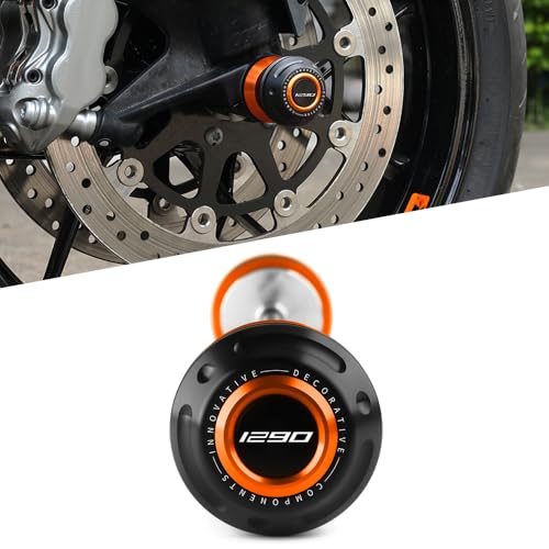 Motorcycle Front Wheel Axle Fork Slider Crash Protector Compatible With 1290 Super Adventure R/S 2017 2018 2019 2020 2022 2023 2024 | 1290ADV 1290SAS 1290SAR Accessories (orange) - color: orange