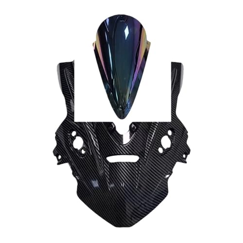 Motorcycle Windshield for 675SR CF675SR CF 675SR-R Motorcycle Double Bubble Windscreen Screen Windshield Wind Deflectors Accessories - color: Carbon Iridium