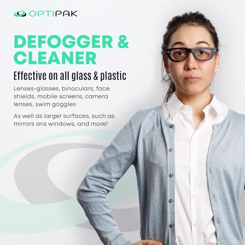 Anti Fog Lens Cleaner Spray Kit | (4) 2oz Anti Fog Glasses Cleaner Spray + (4) Microfiber Cloth for Eyeglasses, Goggles, Sunglasses, Mirror - Eyeglass Defogger Spray Cleaning Kit (8 Piece Set) - size: 2 Fl Oz (Pack of 4), style: 4x2oz Lens Spray + 4 Micro