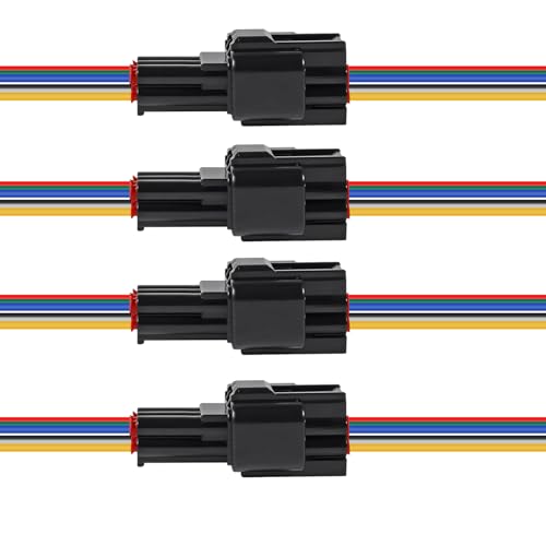 4Pcs 9 Pin Waterproof Connector Electrical Wire Plug Car Auto 9 Way Male Female Quick Disconnect Harness Connectors Plug Socket for Car Truck Motorcycle Marine Boat and Other Wire Connection - size: 4pcs 9 pin