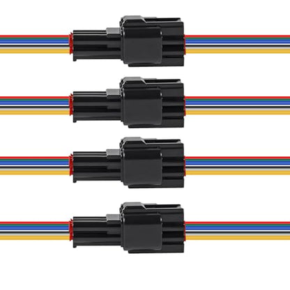 4Pcs 9 Pin Waterproof Connector Electrical Wire Plug Car Auto 9 Way Male Female Quick Disconnect Harness Connectors Plug Socket for Car Truck Motorcycle Marine Boat and Other Wire Connection - size: 4pcs 9 pin