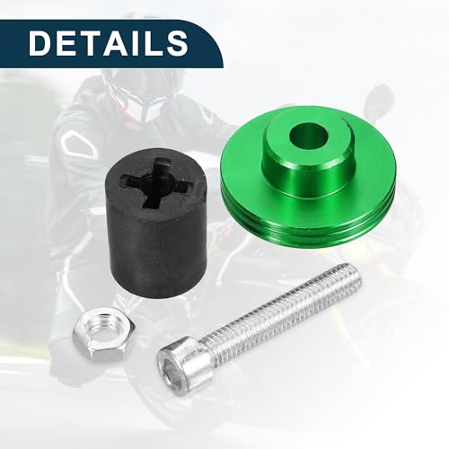Motorcycle Handlebar End Plug Aluminum Alloy 18mm-20mm 0.71"-0.79" 32mm OD Fashionable | Front Handle Bar Grips Cap Gear Balanced Plug Green 1 Pair