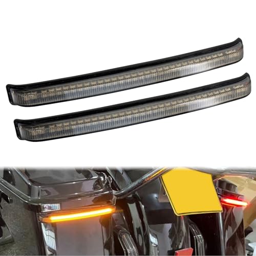 LED Saddlebag Tail Light with Running Brake Light and Sequential Turn Signal Lamp Fit for Harley Touring Street Glide Road King Road Glide Electra Glide Ultra Limited 2008-2013 (Smoked Lens) - color: 2008-2013 Smoke