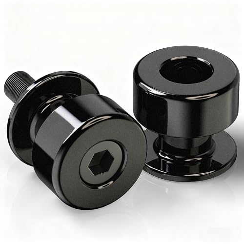 RENO 8MM Swingarm Spools Sliders Stand, 304 Stainless Steel Universal M8 Motorcycle Frame Sliders Compatible with GSXR600 GSXR750 GSXR1000 GSX1300R GSX750F CBR1000RR CBR600RR (Black, 2 Pcs) - color: 304 Stainless Steel (matte), size: 8MM