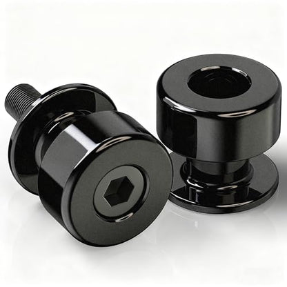 RENO 8MM Swingarm Spools Sliders Stand, 304 Stainless Steel Universal M8 Motorcycle Frame Sliders Compatible with GSXR600 GSXR750 GSXR1000 GSX1300R GSX750F CBR1000RR CBR600RR (Black, 2 Pcs) - color: 304 Stainless Steel (matte), size: 8MM