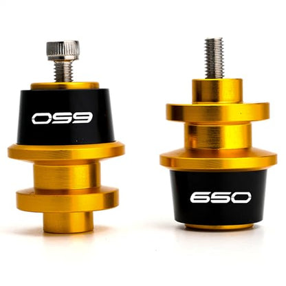 Compatible with 2025 Ninja 650 KRT Ninja650 Z650 RS Z 650 Versys 650 2015-2021 2022 2023 2024 2025 CNC Motorcycle Swingarm Spool Slider Stand Screws (Gold) - color: Gold