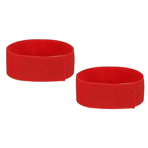 PATIKIL Boot Straps, 2 Pack Elastic Polyester Trousers Blouses Ankle Straps Pants Leg Bands with Hook and Loop for Hiking, Fishing, Hunting, 20", Red - color: Red, size: 20"