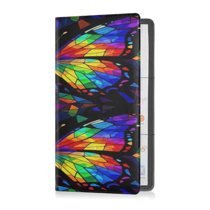GuoChe Pu Leather Registration and Insurance Card Holder Men Women Document Wallet for any Car, Truck, Motorcycle, Trailer or Boat Lgbt Gay Pride Butterfly Rainbow Flag - color: 1