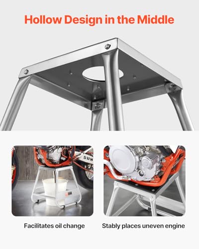 VEVOR Dirt Bike Stand, 1100 lbs Load Capacity Dirtbike Pit Stand, Universal Non-Slip Off-Road Steel Heavy Duty Dirtbike Maintenance Lift, Moto Box Stand for Motorcycle & Powersports Maintainence