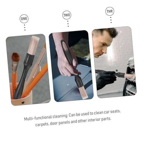 OUNONA 1set Motorcycle Detailing Brush Kit Multi-Functional Interior Cleaner for Cars Trucks and Ergonomic Design for Easy Cleaning of Seats Carpets and Panels