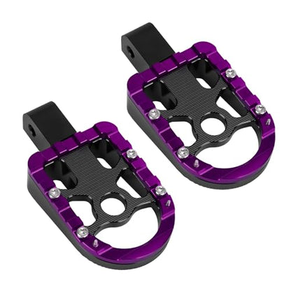 Foot Pegs Passenger Footpegs Foot Rest Pedal Fit for Harley Softail 2018-Later LiveWire 2020-Later Fat Boy Street Bob Low Rider Breakout (Purple) - color: Purple
