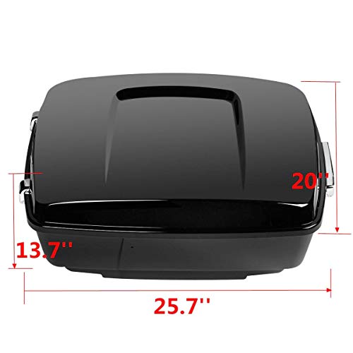 TCMT Painted Black King Motorcycle Trunk Backrest Pad Fit For Harley 2014-2025 Road King CVO Road Glide Street Glide Electra Glide Pack - color: Style A