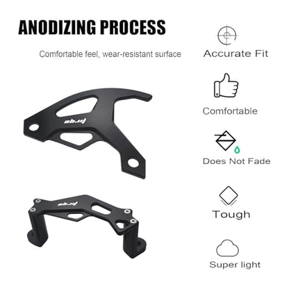 Motorcycle Parts CNC Aluminum Brake Disc Caliper Guard Cover Protector for KX250F 2004-2018 KX450F 2006-2018 KLX450R 2008-2018 KX250 2019-2021 KX450 2019-2021 Dirt Pit Bike - size: KX250F 2004-2018 Black