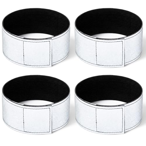 2 Pcs Reflective Bands for Night Running Walking Elastic Ankle Straps, Arm/leg Safety Wrist Band for Outdoor Sports