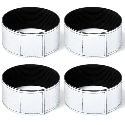 2 Pcs Reflective Bands for Night Running Walking Elastic Ankle Straps, Arm/leg Safety Wrist Band for Outdoor Sports