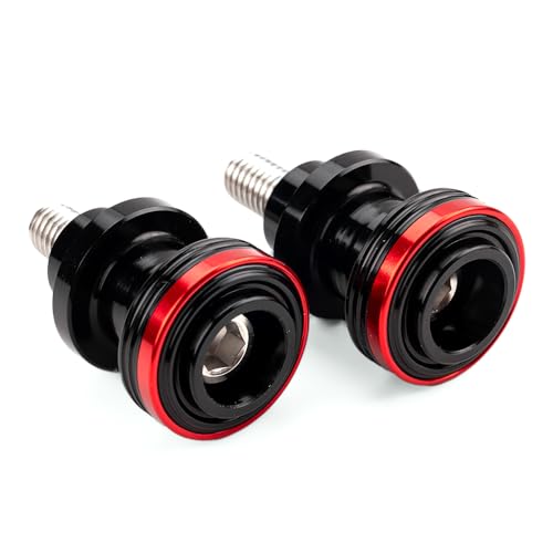 M8 Swingarm Spools Sliders, CNC Billet Aluminum Universal Paddock Rear Stand Screws Bobbins, Fits for CBR600RR CBR1000RR, GSXR600/750/1000, ZX6R ZX10R Z650 Z900, SV650,S1000RR– 2 PCS (Red) - color: Red