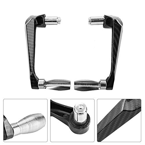 KIMISS 7/8" Universal Motorcycle Handlebar Protector, Silver Aluminum Alloy Brake Guard for Cruiser & Dirt Bikes, Lightweight & Rustproof