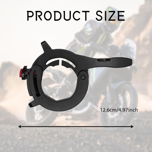 Motorcycle Cruise Control Assist with Silicone Protective Ring, Universal Motorcycle Throttle Lock Adjustable 1.18"-1.57" Clamp, Motorcycle Cruise Control Accessories for Long Rides (Black)