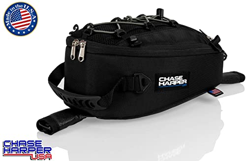 Chase Harper USA 450 Strap Mount Tank Bag - Water-Resistant, Tear-Resistant, Industrial Grade Ballistic Nylon with Anti-Scratch Rubberized Polymer Bottom, Adjustable Strap Mounting - style: 450 Tank Bag - Strap Mount