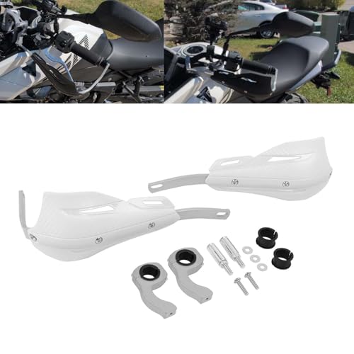 7/8" 22mm and 1 1/8" 28mm Handguard Motorcycle Handlebar Brake Lever Protection Hand Guards Replacement for Motorbike ATV Motocross Supermoto Racing Dirt Pit BIK(White) - color: White