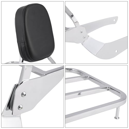 TCMT Detachable Sissy Bar Backrest Luggage Rack Fits For Suzuki Intruder Volusia VL800 2001-2011 Boulevard C50 2005-2011