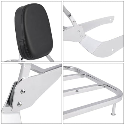 TCMT Detachable Sissy Bar Backrest Luggage Rack Fits For Suzuki Intruder Volusia VL800 2001-2011 Boulevard C50 2005-2011
