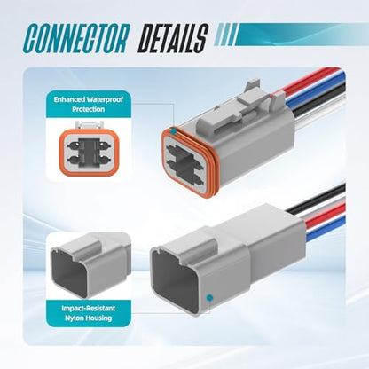 4 Pin DT Connector Kit Gray Waterproof Deutsch Automotive Connectors Kit with Solid Terminals and Sealing Plugs for Car Truck Motorcycle Marine Wiring 14–20 AWG，3 Sets - size: 4 Pin 3 Sets