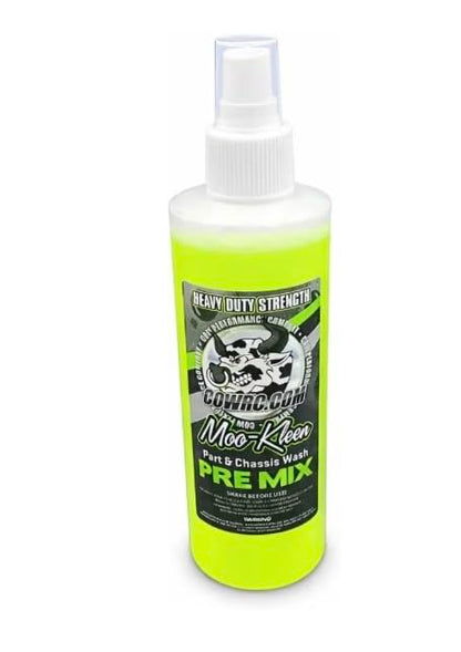 CowRC Cleaning Kit – Moo-Kleen 8oz Pre-Mix Spray, Cow Cleaning Snot Gel & Microfiber Cloth – RC Car, Truck, Buggy & Airplane Cleaning Supplies – Removes Dirt, Oil & Grime