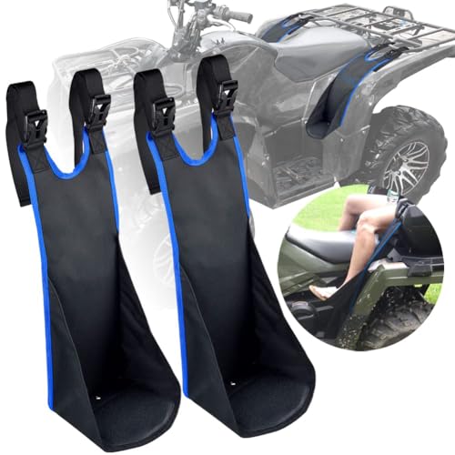ATV Rear Passenger Foot Rest,Universal Adjustable Foldable Wear-resistant Rear Foot Pegs Compatible With Sportsman Rancher Griz(Blue Piping) - color: Blue Piping