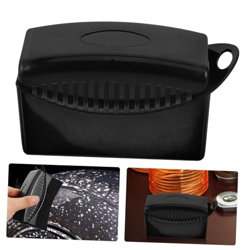 Curved Sponge Brush Lid Automotive Tire Wax Applicator Pad Car Detailing Tool for Tire Dressing and Polishing for Car Enthusiasts and DIYers - color: Black