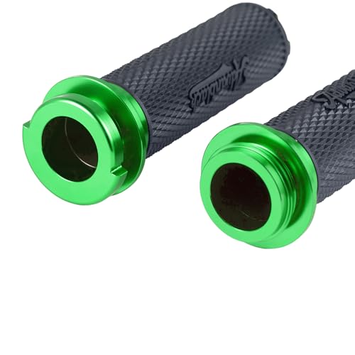 Advanblack AXION Performance Grips, Electronic Throttle Control Grips Compatible with Harley Touring Road Glide Street Glide, Softail - color: Green